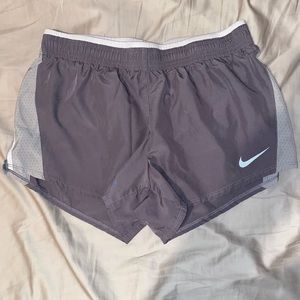 Grey Nike athletic shorts